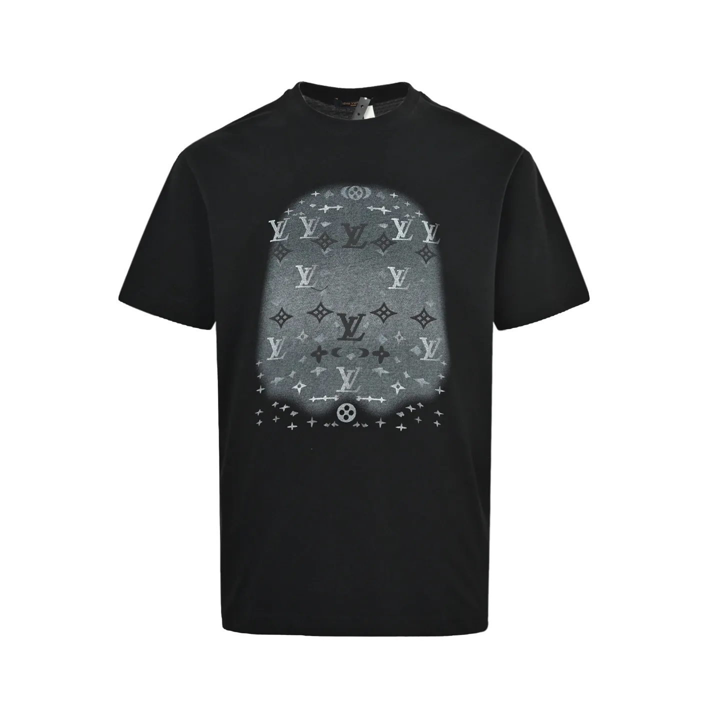 Louis Vuitton/Louis Vuitton ink rendering printed decorative short sleeves